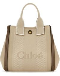Chloé - Borsa shopping Chloé Carry piccola in tela multicolor - Lyst