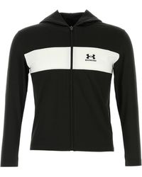 Balenciaga - Felpa X Under Armour® in poliestere stretch nero - Lyst