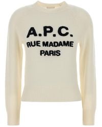 A.P.C. - Ivory Wool Alissa Sweater - Lyst