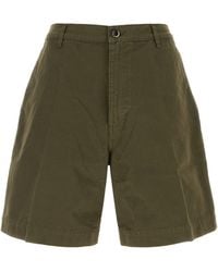 Nine:inthe:morning - Olive Green Cotton Otto Bermuda Shorts - Lyst