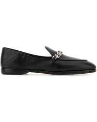 Miu Miu - Logo-plaque Leather Loafers - Lyst