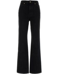 KHAITE - Black Denim Danielle Jeans - Lyst