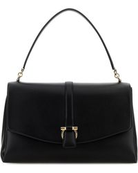 Ferragamo - Black Leather Shoulder Bag - Lyst