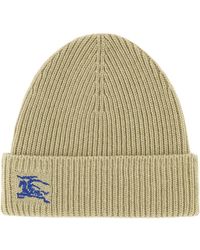 Burberry - Khaki Cashmere Beanie Hat - Lyst
