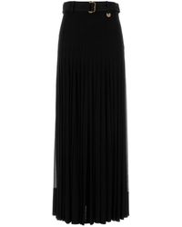 Burberry - Crepe Skirt Viscose - Lyst