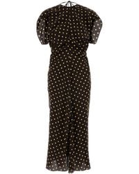 Marni - Polka-Dot Ruched Midi Dress - Lyst