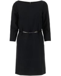 Gucci - Mini abito in crepe nero - Lyst