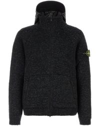 Stone Island - Melange Cotton Blend Reversible Jacket - Lyst