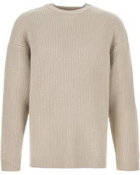 Entire studios - Sand Wool Oversize Sweater - Lyst