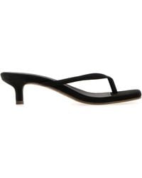 TKEES - Black Suede Julia Thong Mules - Lyst