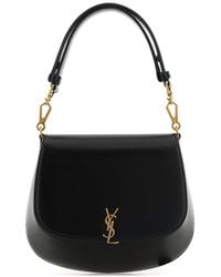 Saint Laurent - Borsa a mano Voltaire in pelle nera - Lyst