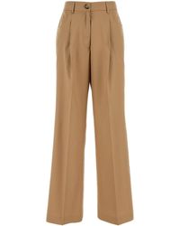 PT Torino - Camel Lyocell Blend Palazzo Pant - Lyst