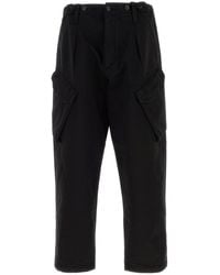 C.P. Company - Black Cotton Cargo Pant - Lyst