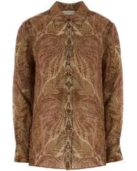 Zimmermann - Camicia Hypnotic in raso stampato - Lyst