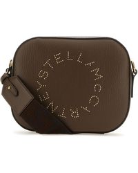 Stella McCartney - Small Camera Bag Embossed Grainy Mat Wstudded Logo - Lyst