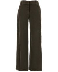 PT Torino - Brown Lyocell Blend Nicole Palazzo Pant - Lyst