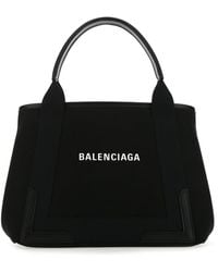 Balenciaga - Small Cabas Logo Print Tote Bag - Lyst