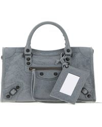 Balenciaga - Graphite Leather Small Le City Handbag - Lyst