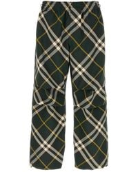 Burberry - Dark Check Trousers For - Lyst