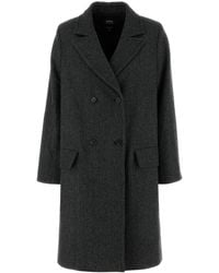 A.P.C. - Embroidered Wool Blend Woara Coat - Lyst