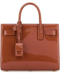 Saint Laurent - Borsa a mano Sac De Jour nano in pelle mattone - Lyst