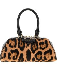 Givenchy - Printed Calf Hair Mini Antigona East-west Handbag - Lyst