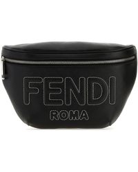 Fendi - Ff Zipped Leather Belt Bag - Lyst