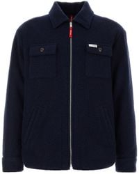 Fay - Navy Blue Wool Blend Jacket - Lyst