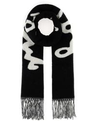 Marc Jacobs - Black Wool Scarf - Lyst