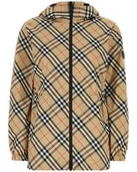 Burberry - Printed Polyester Jacket - Lyst