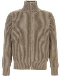 MM6 by Maison Margiela - Cappuccino Wool Blend Cardigan - Lyst