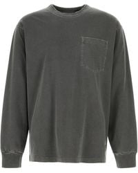 Carhartt - Dark Grey Cotton L/s Torion Pocket T-shirt - Lyst
