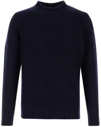 Fedeli - Navy Blue Cashmere Blend Sweater - Lyst