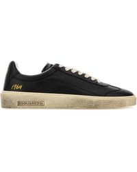 DSquared² - Black Leather Rider Sneakers - Lyst