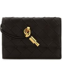 Bottega Veneta - Portacarte Andiamo in nappa testa di moro - Lyst