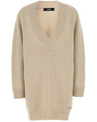 Versace - Melange Wool Blend Sweater Dress - Lyst