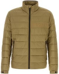 BOSS - Khaki Polyester Padded Jacket - Lyst