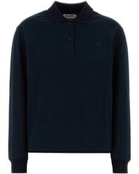 Jil Sander - Black Piquet Polo Shirt - Lyst