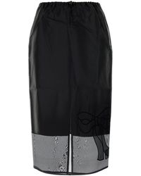 Cecilie Bahnsen - Black Silk Blend Skirt - Lyst