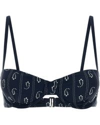 Tory Burch - Printed Stretch Nylon Bikini Top - Lyst
