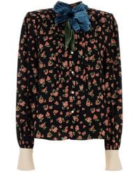 Valentino Garavani - Printed Crepe Shirt - Lyst