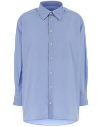Orian - Camicia oversize in popeline ceruleo - Lyst