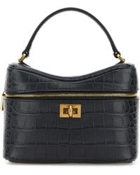 Balenciaga - Denim Blue Leather Rodeo Handbag - Lyst