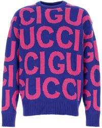 Gucci - Logo-Intarsia Wool Jumper - Lyst