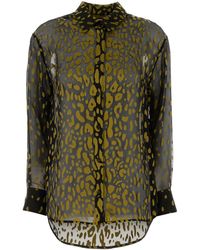 Ferragamo - Camicia in georgette decorato - Lyst