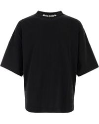 Palm Angels - Black Cotton Oversize T-shirt - Lyst