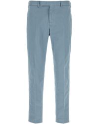 PT Torino - Light-blue Stretch Cotton Pant - Lyst