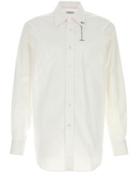 McQueen - Camicia in popeline bianco - Lyst