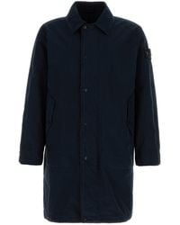 Stone Island - Midnight Polyester Blend Trench Coat - Lyst