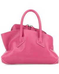 The Attico - Fuchsia Leather Mini La Passeggiata Handbag - Lyst